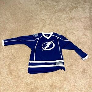 Tampa bay lighting blank jersey youth large